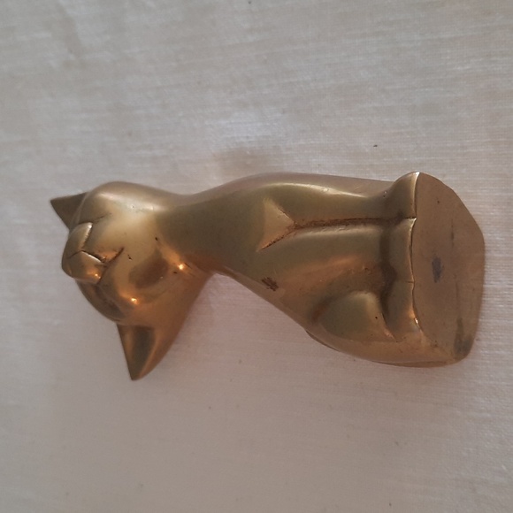 Vintage Brass Kitty Cat - Picture 3 of 4
